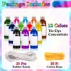 SilTriangle Tie Dye Kit Includes 12 Blank Tote Bags, 12