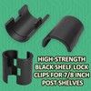 Luomorgo 52 Pcs 7/8 Inch Wire Shelf Clips, Plastic Shelf