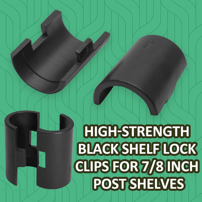 Luomorgo 52 Pcs 7/8 Inch Wire Shelf Clips, Plastic Shelf
