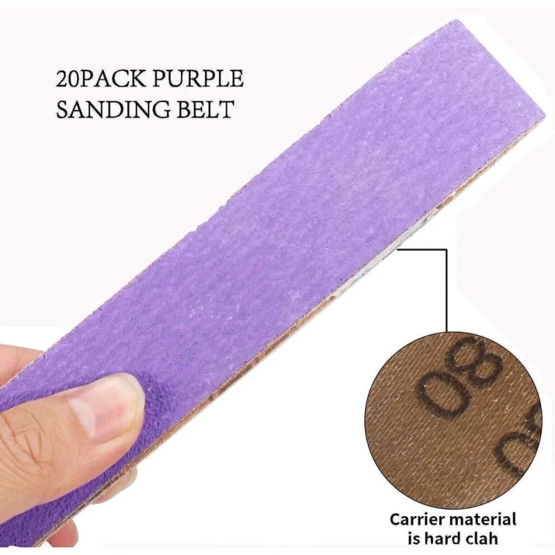 SATC 20 PACK 1/2" X 18" File Sanding Belt 40-320