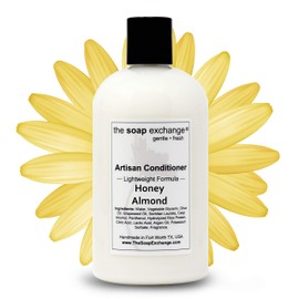 The Soap Exchange Hair Conditioner - Honey Almond Scent - Hand Crafted 12 fl oz / 354 ml Natural Artisan Hair Care, Sulfate & Paraben Free, Nourish, Moisturize, & Protect. Made in the USA.