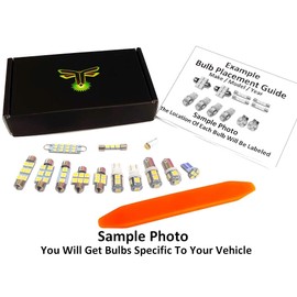 Fyre Flys 14 Piece 6000K White 5050 Series LED Interior Dome Lights Package Kit and Install Tool for 2014-2020 Infiniti QX60, IQ5W-5050