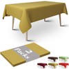 FULDGAENR Gold Plastic Table Cloth, Disposable Gold Tablecloths Plastic 54x108