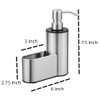 Kitchen Soap Dispenser with Sponge Holder, 12 oz Dish Soap