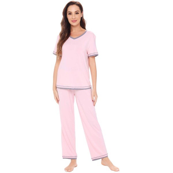 WiWi Viscose from Bamboo Pajamas Set for Women Soft Short
