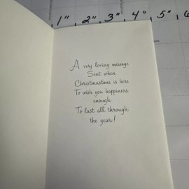 Vintage Merry Christmas Card Grandfather  Dog Horn Books Xmas