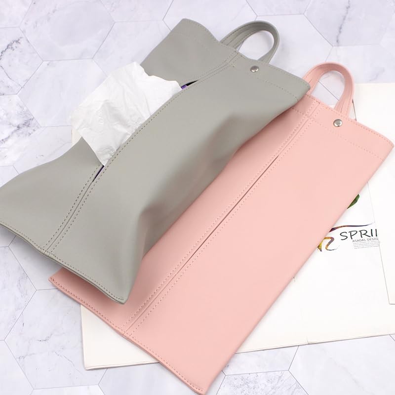 MEOTDEOY Tissue Case, Hanging, Stylish, Car, PU Leather, Tissue Cover,