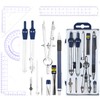 Outus 13 Pcs Geometry Set for Students Math Protractor Compass