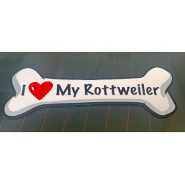 Avery I Love My Dog Sticker I Love My Rottweiler Bumper Sticker Decal Love My Dog Bone