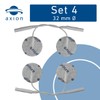 4 runde Elektroden-Pads ca. Ø32mm - EMS-Training und TENS-Schmerztherapie -