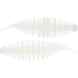 Geecrack Bellows Shad Soft Plastic Creature Bait - 3.8 Inch - White