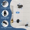 HoliSpa Tub Shower Faucet, Matte Black Shower Faucet Set with