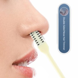 LANWLOSI Double-Sided Nostril Hair Trimmer for Women 2-in-1 Nose Hair Trimmer 2024 New Portable Nasal Hair Cutter Nasal 360° Rotating Hair Cutter Nostril Hair Remover Tool for Men