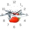 levandeo Glass Wall Clock 30 x 30 cm Strawberry Red