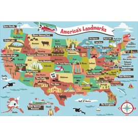 Eyewitness Discovery Puzzle America's Landmarks, Educational, Geographical Adventure, Home, Kids Toy, 05916