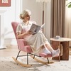 Furniliving Nursery Rocking Chair Modern Armchair Upholstered Glider Rocking Chair