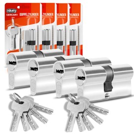 Gercar, profile cylinder, door lock, double cylinder, knob cylinder, including keys and screws