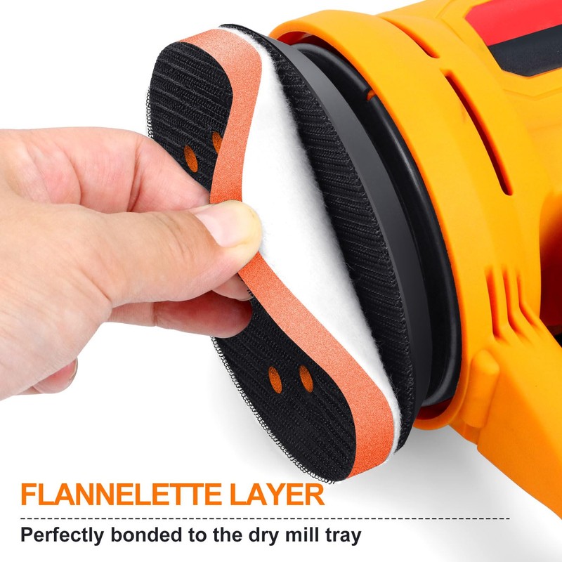 POLIWELL 5 inch Orbital Sander Soft Foam Backing Pad, Soft