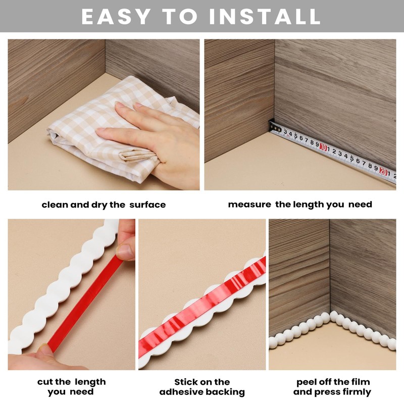 Leinuosen Flexible Molding Trim Peel and Stick for Walls 10ft