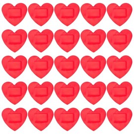 50 Curitas para Niños Vendas Adhesivas en Forma de Corazón Parches de Polietileno (PE) Impermeos y Transpirables para Heridas Pequeñas Primeros Auxilios para Bebés y Niños (Rosa)