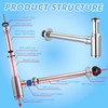 WANDGU Stainless Steel Siphon: Universal Siphon for Bathroom Sink and