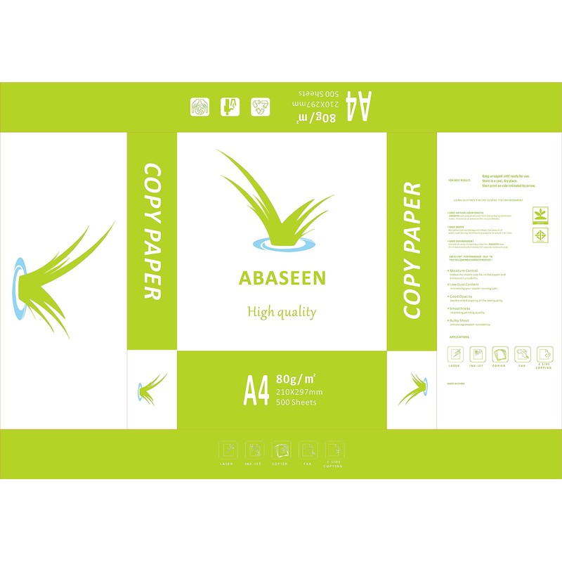 Abaseen 5 Reams 2500 Sheets Premium White Printer Paper |