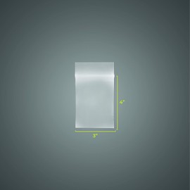 SNL Quality Zipper Lock Reclosable Clear Disposable Plastic Bags, Strong | 3" X 4" - 2 MIL - 1,000 Bags
