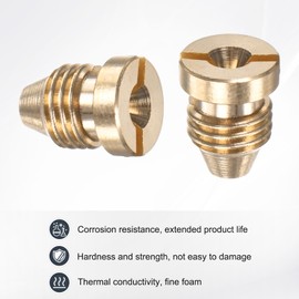 M METERXITY 1-Pack Foam Cannon Orifice Nozzle, 1.4mm Brass Universal Thread Tips for Snow Foam Lance/Garden Hose/Kitchen Cleaners, Sprayer Connector Replacement Nozzles