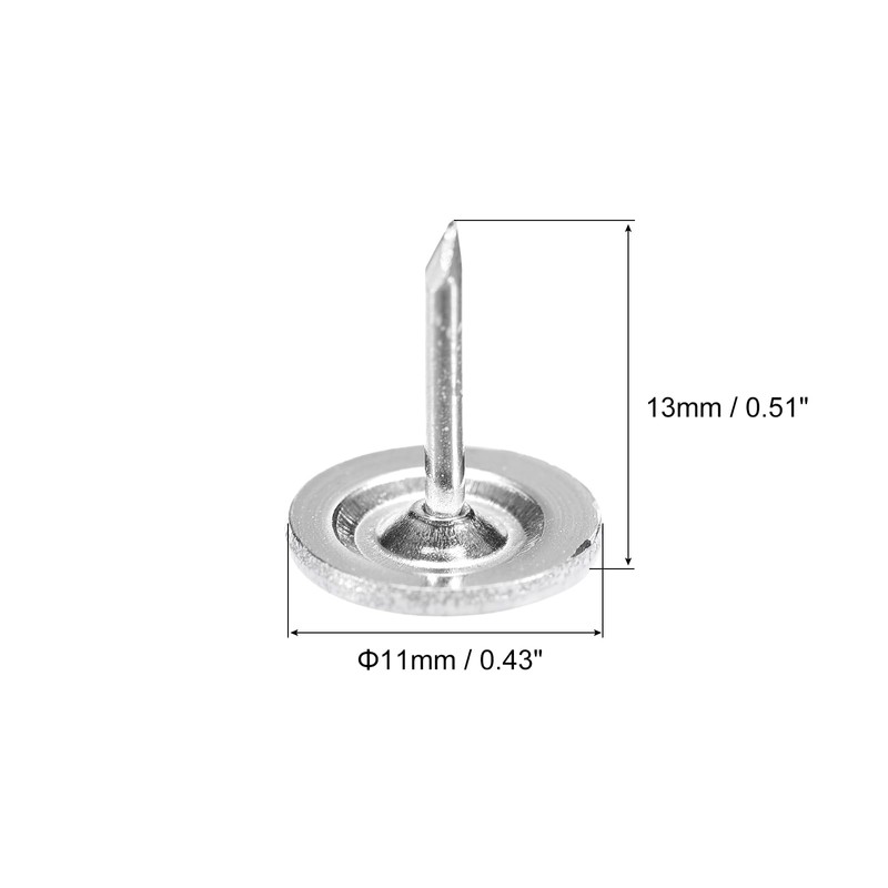 sourcing map 50Pcs Upholstery Tacks, 11mmx13mm Flat Head Decorative Furniture