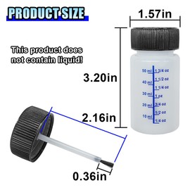 DUSCOKE Touch Up Paint Bottle Container with Brush and Lid, 2 Ounce/60ml Leftover Paint Storage Can with Mixing Ball, Vehicle Paints Chip Repair Applicator for Fixing Car Scratches, Damage (6PCS)