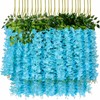 12-Piece Artificial Wisteria Vine Set – Hanging Silk Faux Flowers