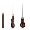 Pack of 3 Awl with Wooden Handle Puncher Leather Tool