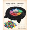 ANZOME Dice Bag, Black Cat Velvet Pouch with 7 Dividers,