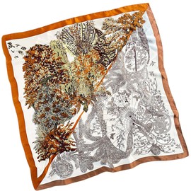 FAIRYGATE Silk Scarf Women's Lightweight Scarf Women Stylish Neckerchief Smooth High Quality Fashion Elegant Scarves Outdoor Walking Beach Office Beautiful Colours Cloths 70 x 70 cm 96017