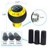 Thruifo 5 Speed Gear Shifter Knob, Leather & Aluminum Automatic