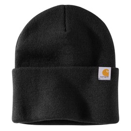 Carhartt Men's Knit Cuffed Beanie (104597), Black, One Size