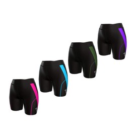 Sparx Performance Women Triathlon Shorts Womens Triathlon Bike Short 7” Tri Shorts, Black/Pink, Large