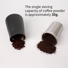 watchget Coffee Sifter Coffee Grind Sieve 250um Fine Mesh Espresso Powder Sieve with Non-slip Base Stainless Steel Grounds Receiver Pour Over Making Accessory