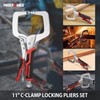 MAXPOWER 11-inch Locking C Clamp Set, 2 Pack Heavy Duty