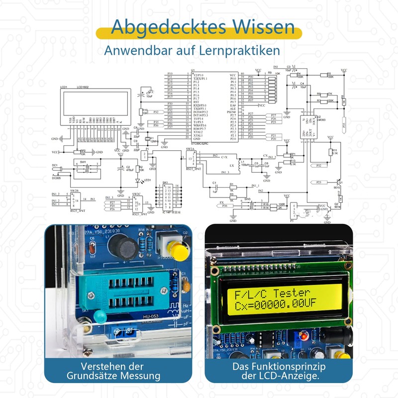 EIELE Soldering Exercise Set, Multifunctional Capacity Meter, Measuring Frequencies, Excellent