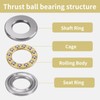 2 Pcs F8-22M 8x22x7mm Thrust Ball Bearings Bearing Steel Miniature