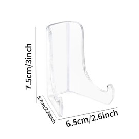 XSEXO Plate Stand Acrylic Picture Stand Plate Holder Stand for Presentation - Acrylic Easel Stand Pictures | Plates | Books | Picture Frame | Table Art Display - Pack of 8