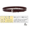 Laquest Western Men's Belt, Cowhide Leather, Concho, Knitted, Casual, 3.