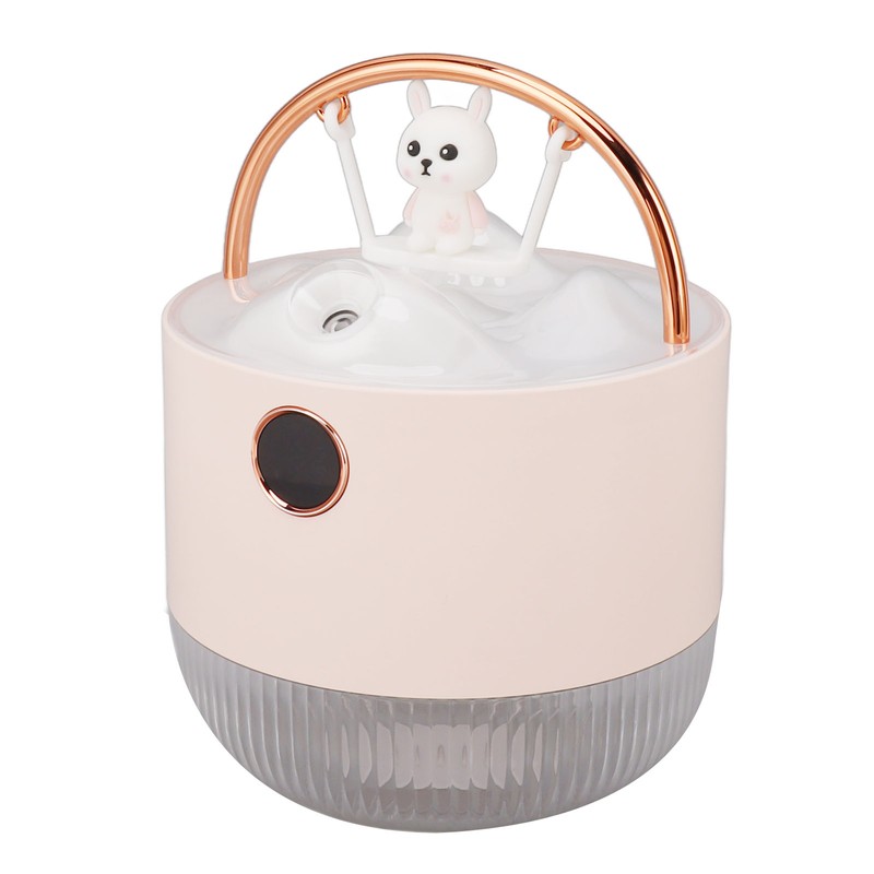 Mini Humidifier 600ml 40ml/H Dual Mode Bear On Swing Night