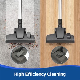 Portek Combination Floor Brush Intended for Miele Canister C1 C2 C3 CX1 Vacuum Cleaners, Universal Floorhead Attachment for Hardwood & Carpet Cleaning