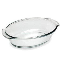 Anchor Hocking Oven Basics 4-Quart Oval Roaster Baking Dish, Crystal, Set of 1