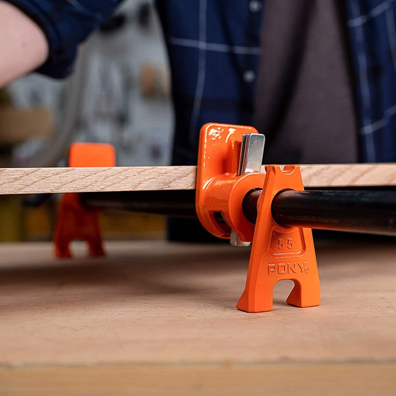 PONY PRO 2-Pack Heavy-Duty Wood Gluing Pipe Clamp Fixture for