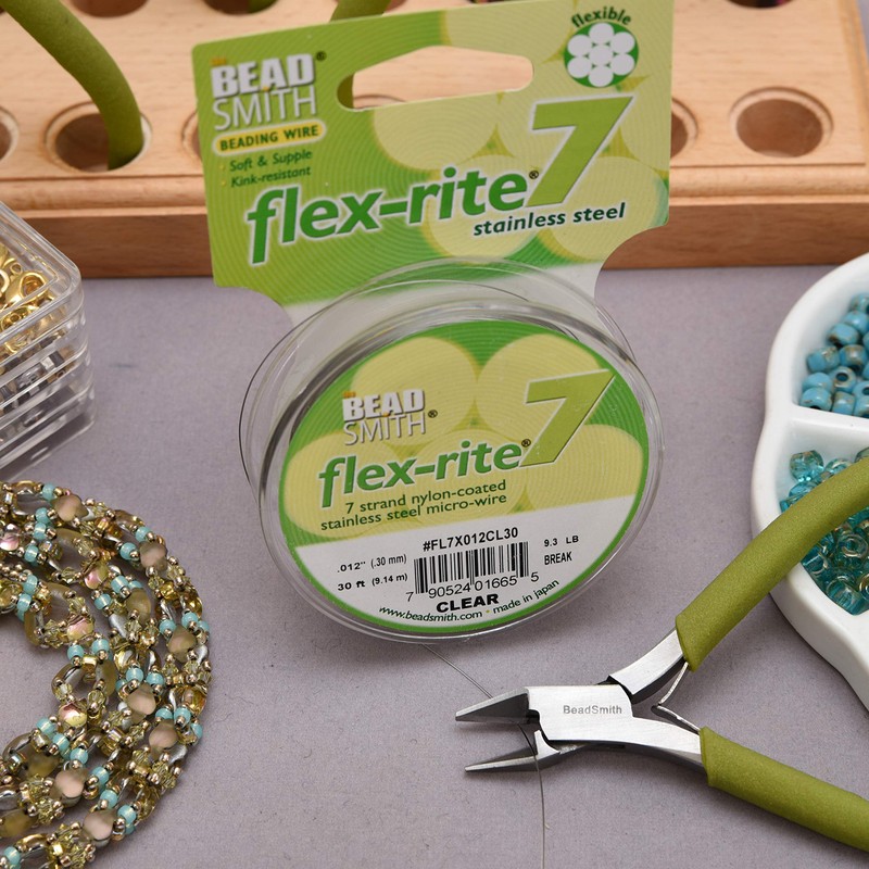 The Beadsmith Flex-Rite 7 Strand Nylon Coated, Stainless-Steel Beading Wire,