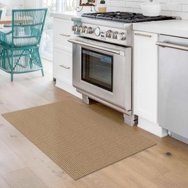 KOZYFLY Alfombras Bohemias para Entrada de 2 x 3 pies, alfombras pequeñas, Lavables, con Respaldo de Goma, Alfombra de Entrada de algodón Natural, para Porche