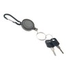 AKORD 2 x Black Retractable Key Chain Badge Reel Recoil